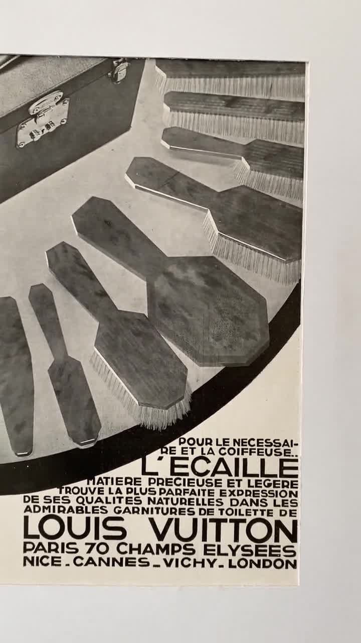 LOUIS VUITTON Poster French Magazine Ad 1930 Original