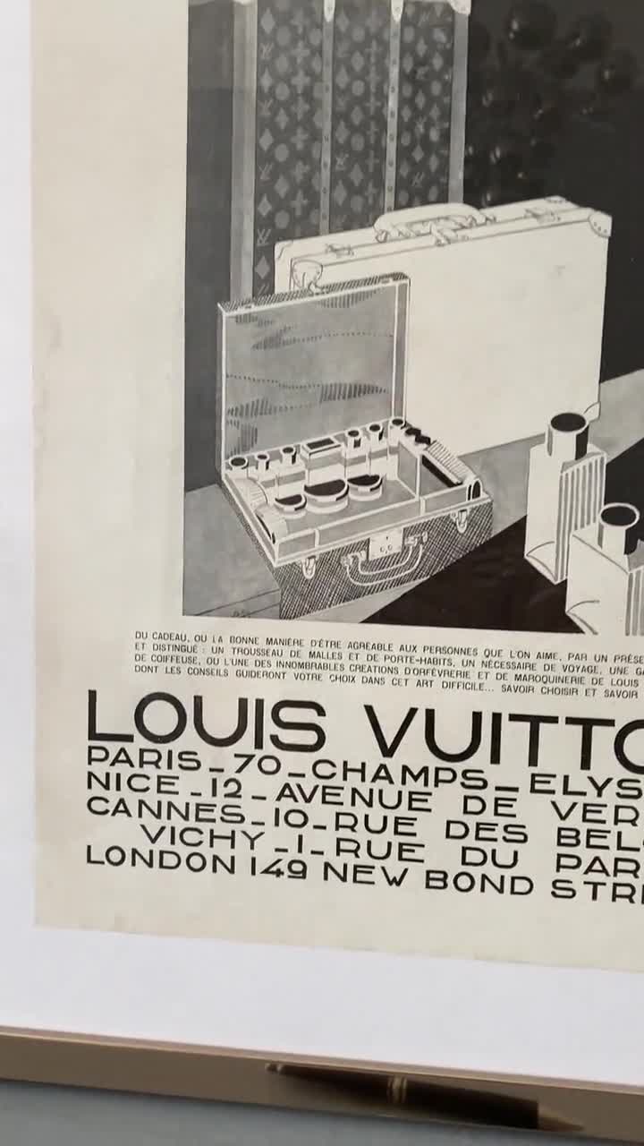 Louis Vuitton Advert Rare Authentic Print Lux Luggage 