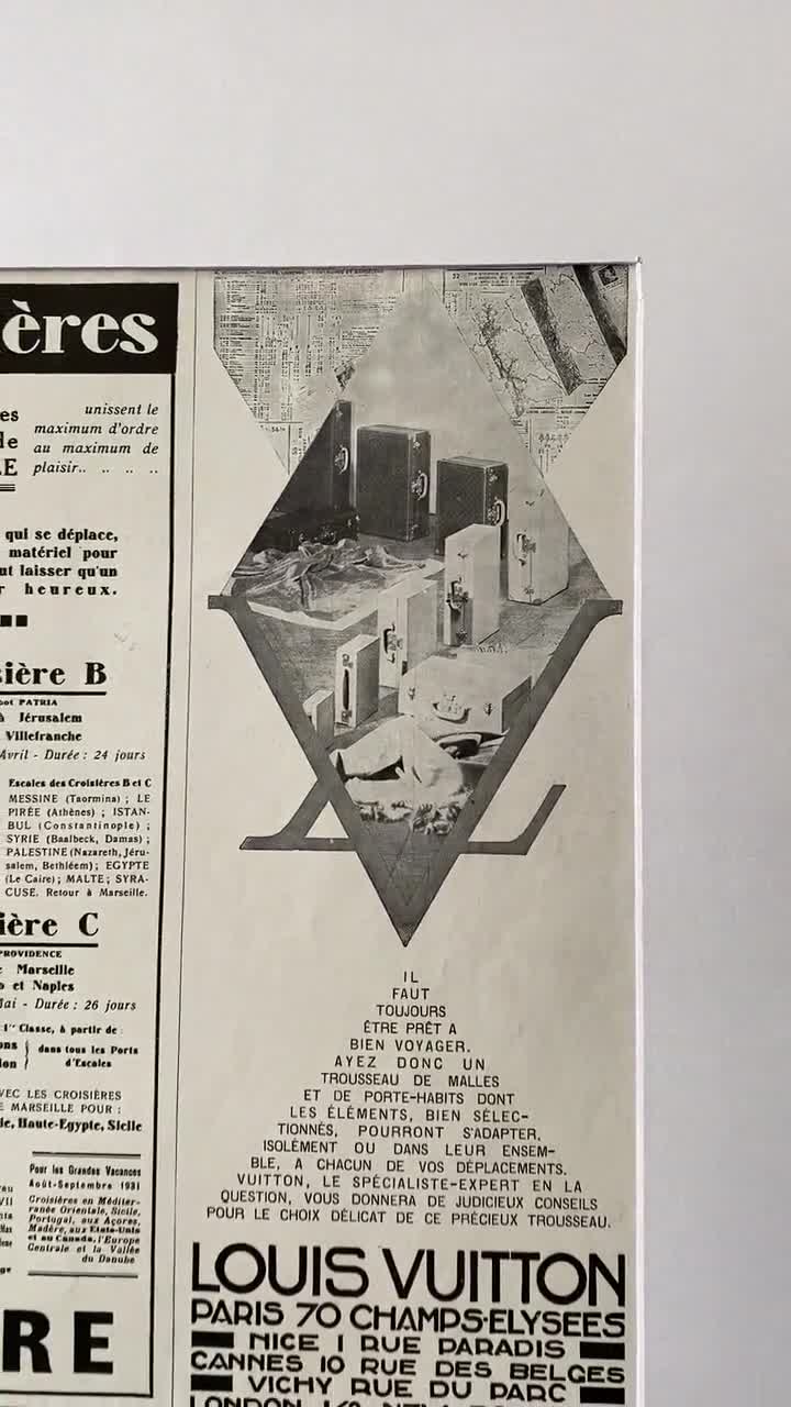 Louis Vuitton Vintage Old Advertising Belle Epoque Poster -  Israel