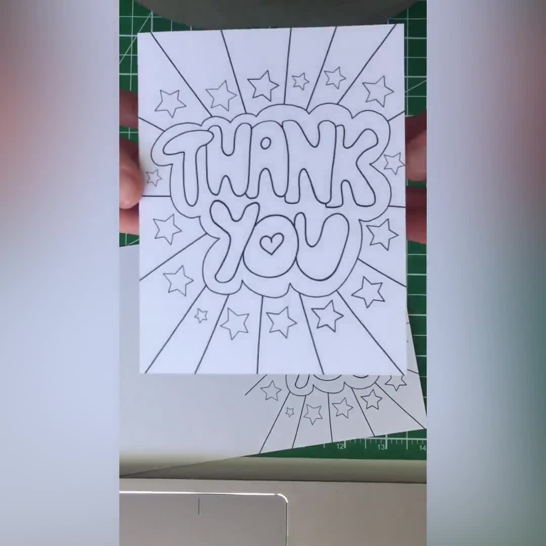Free Printable Thank You Cards For Kids To Color Send 13 Free