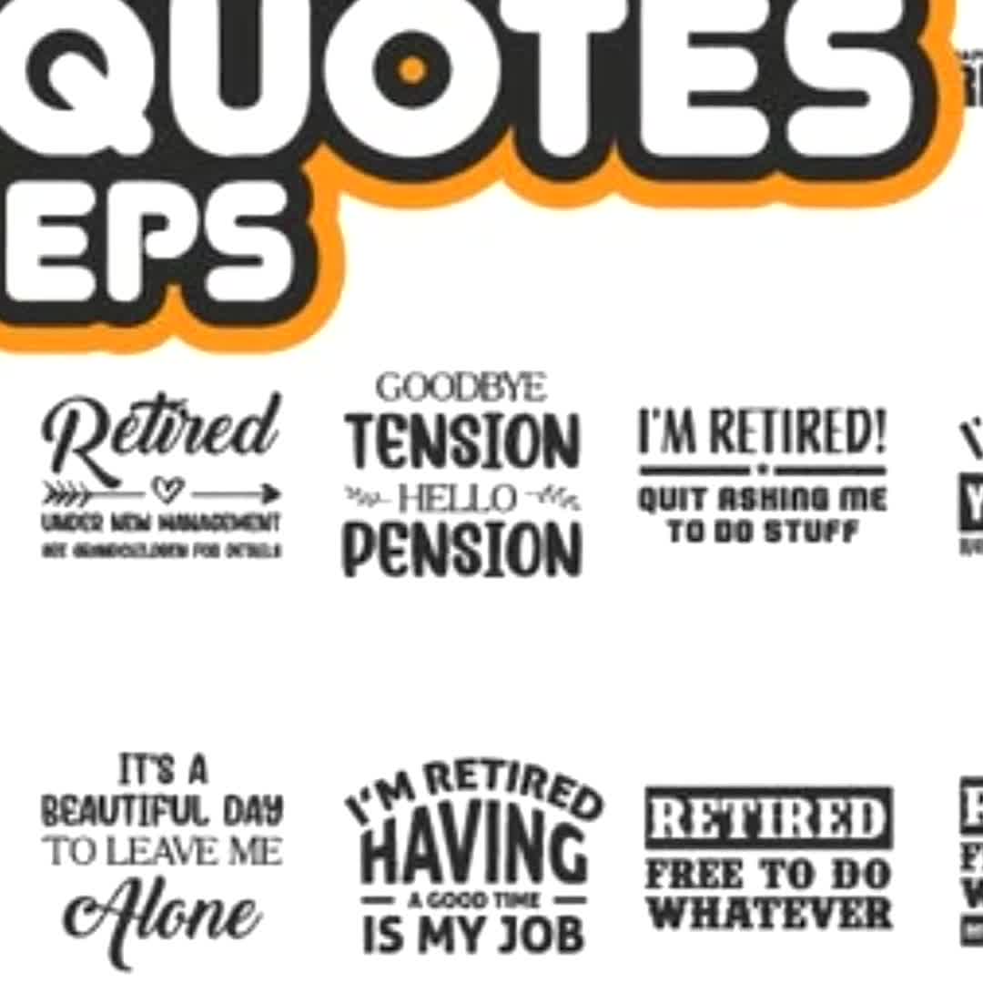 Premium Vector  Retirement quotes and sayings bundle retired quotes bundle  retired handwriting quotes bundle