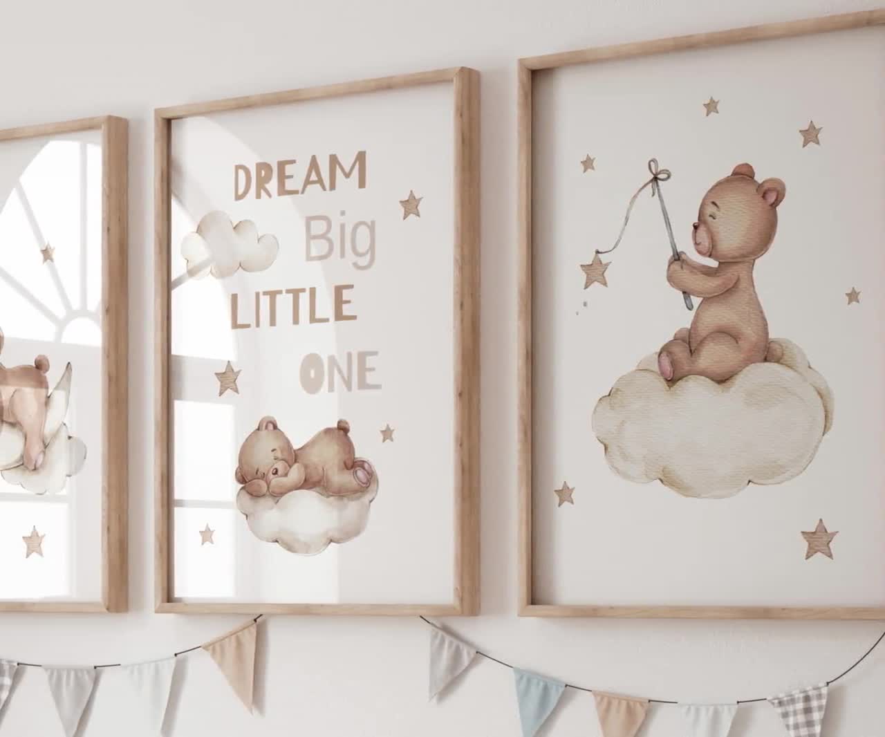 Teddy bears* Wall Art Customized * Name Print Poster* Wall Decor* baby 2024 bears * Canvas Poster *Room Decor