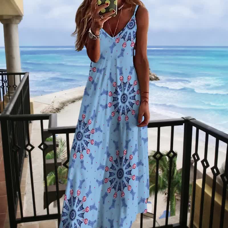 Cute Summer Dresses African Prints and Motifs Casual Slip Dress for Summer Sun Dresses Fashionable Gifts for Her Spring Dresses Maxi