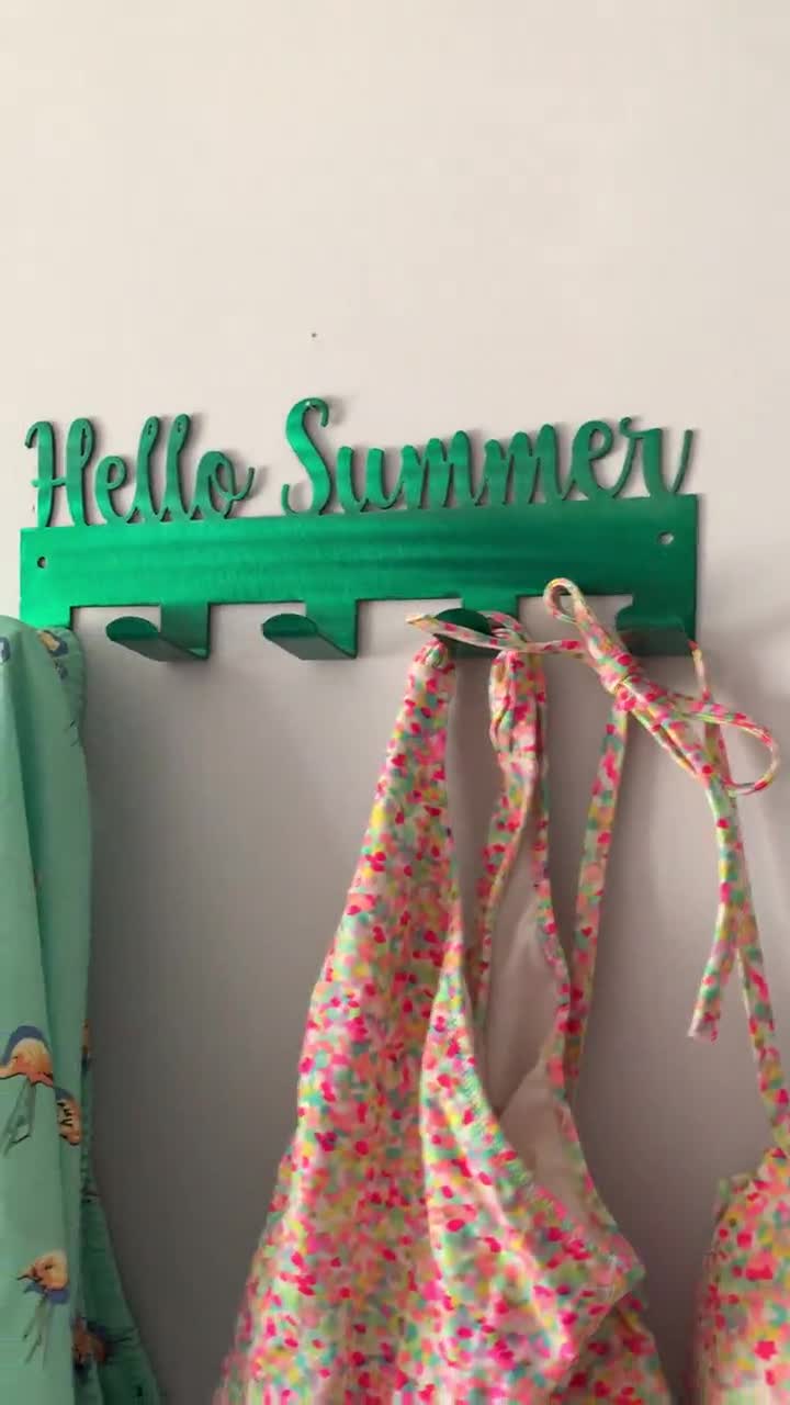 Personalized Towel Rack Hanger With Hooks, Powder Coated With Matching  Screws Pool Deck Decor Outdoor Pool Decor Spring Decor 
