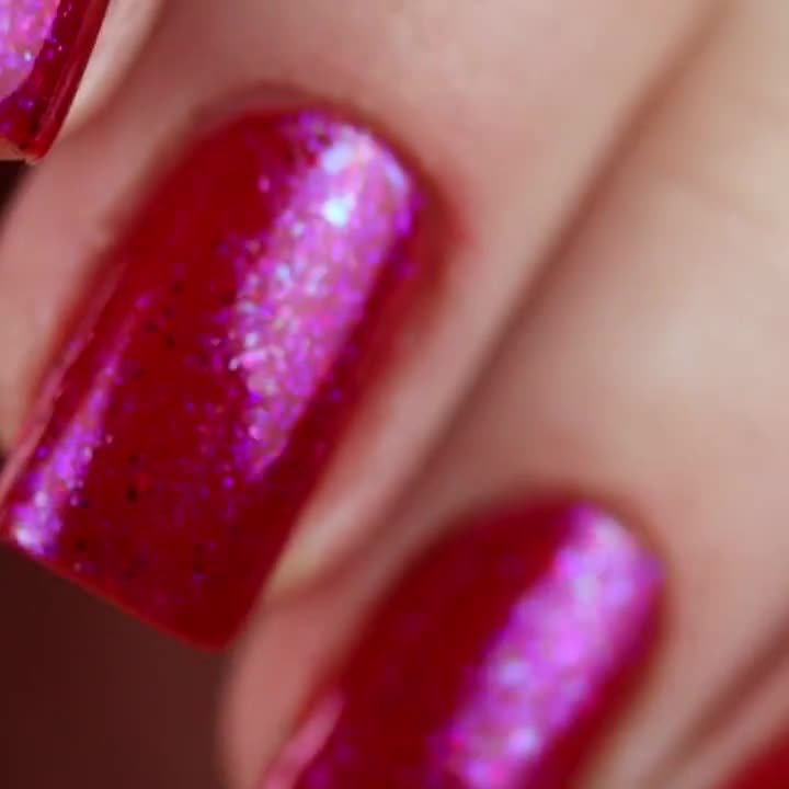 P•O•P Henrietta Lacks Women Done Wrong Blood Red Glitter Purple Shifting  Flakes bomb Indie Nail Polish Varnish Lacquer