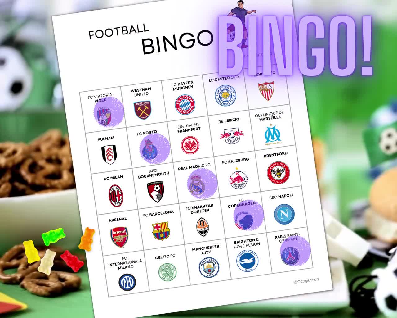 Futbol11 Bingo - Play Football Bingo