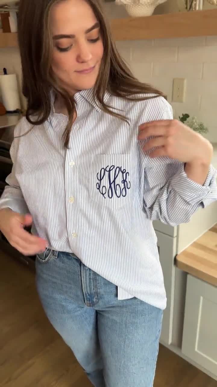affordable personalized dress shirts for women Women's Monogrammed Dress Shirts