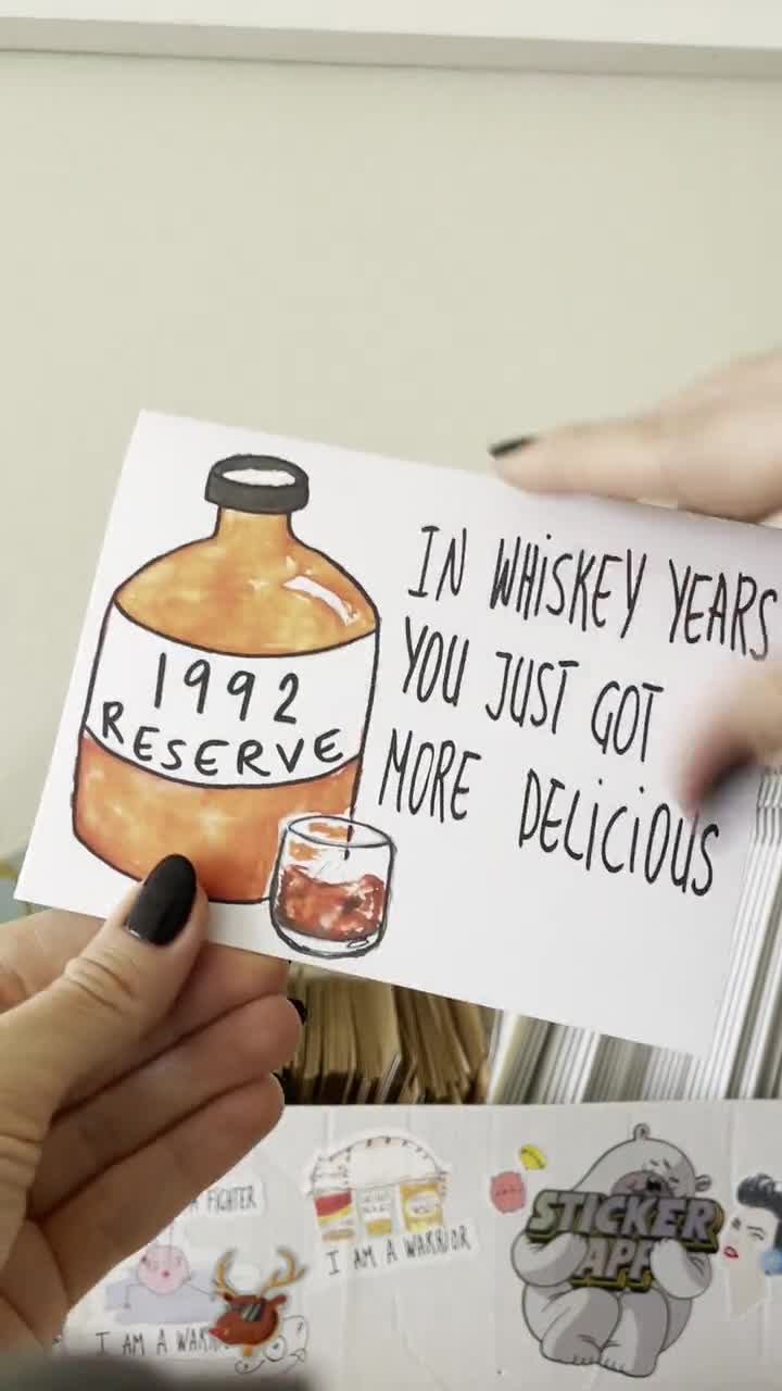 Funny 30th birthday card for whiskey lover - born in 1994 card boyfriend or  girlfriend - whiskey years card for him or her