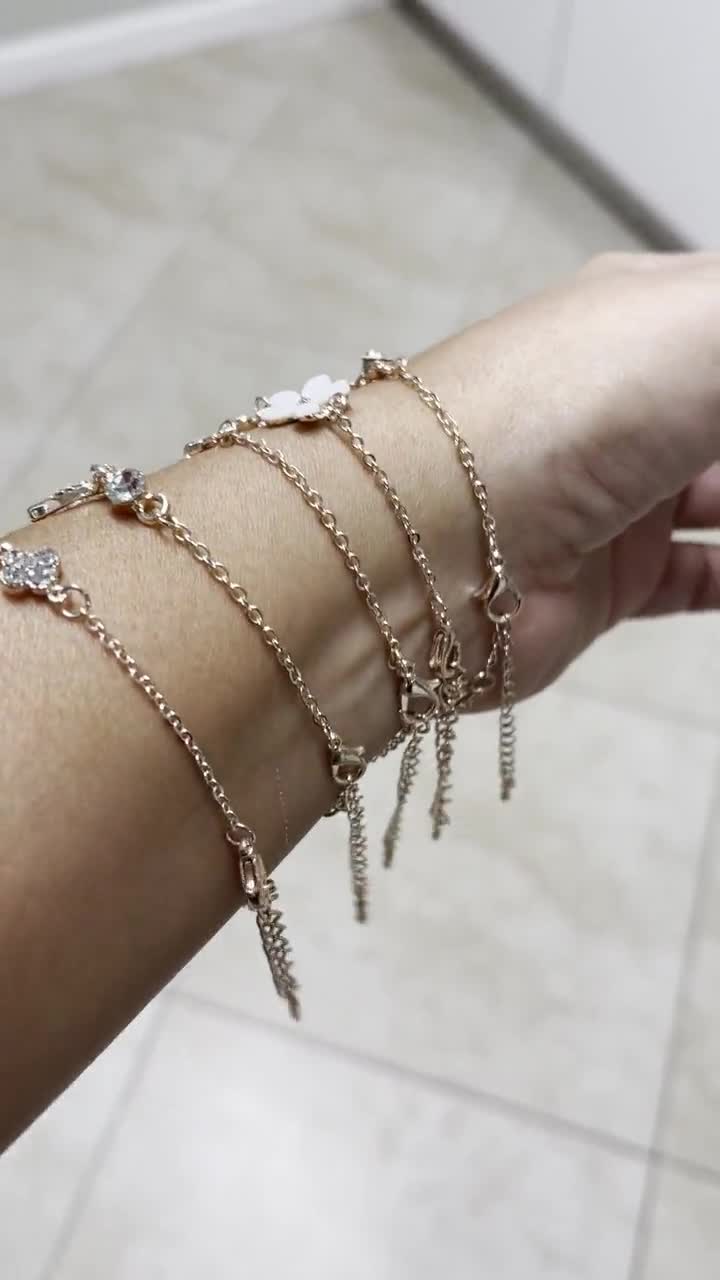 Bracciale in argento da donna, con cuore e cristalli brillanti, regolabile, per la festa della mamma, gioielli, regalo di compleanno, Natale, regalo per donne, madri, moglie, Argento sterling