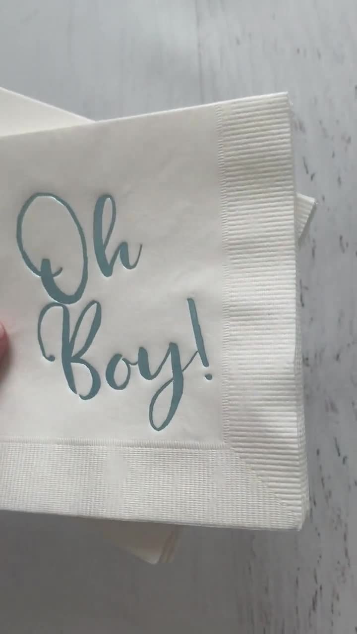 20 Petites serviettes en papier Baby shower menthe 25 x 25 cm - Vegaooparty