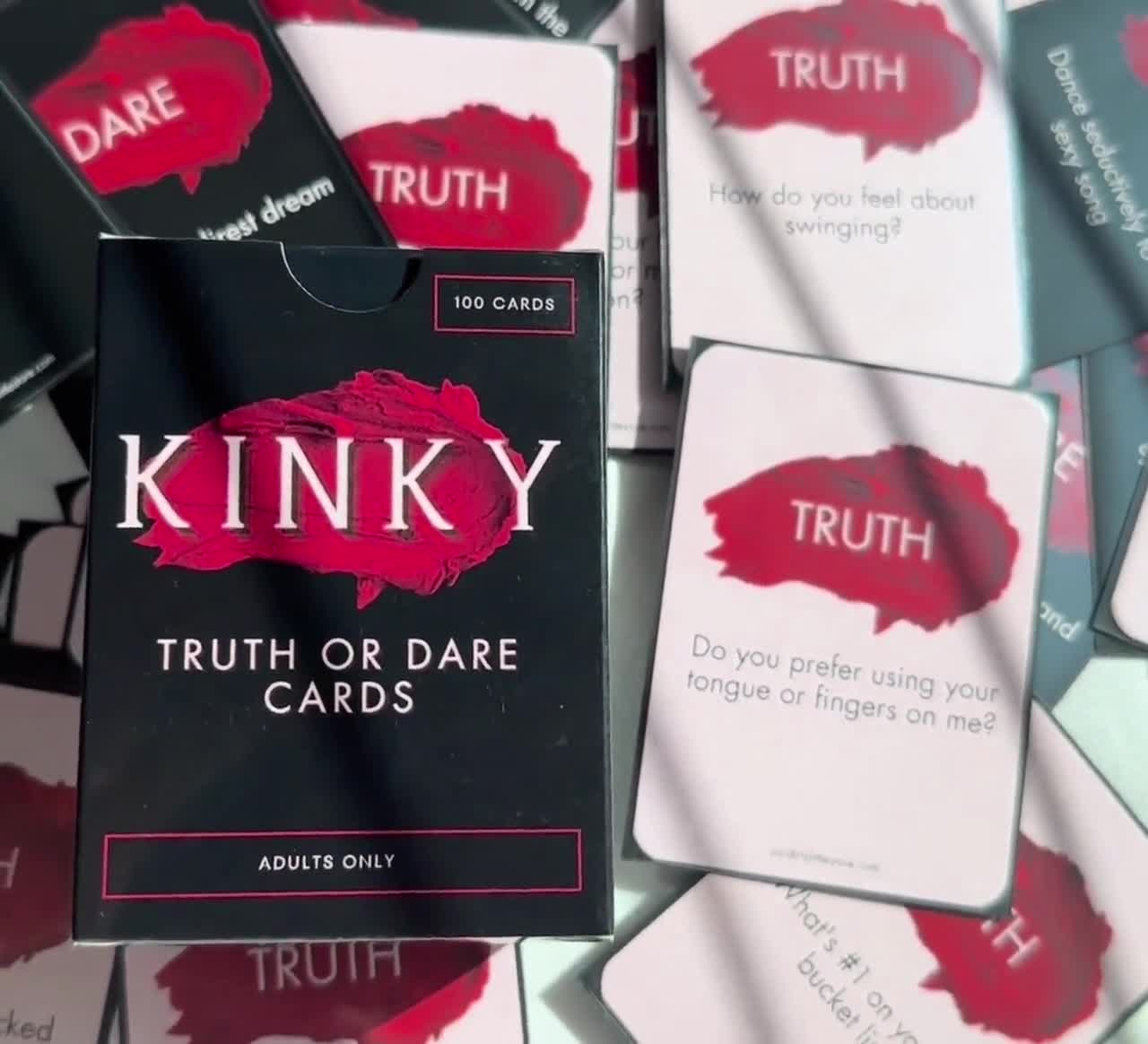 Kinky Truth or Dare, 100 Card Deck — LIMITED QUANTITY | Adults Only Sex  Game, Kinky Gift for Him or Her, Unique Sexy Gift for Partner