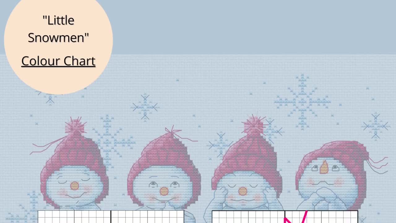 Winter Dream Cat Cross Stitch KIT PDF Chart, Cute Festive
