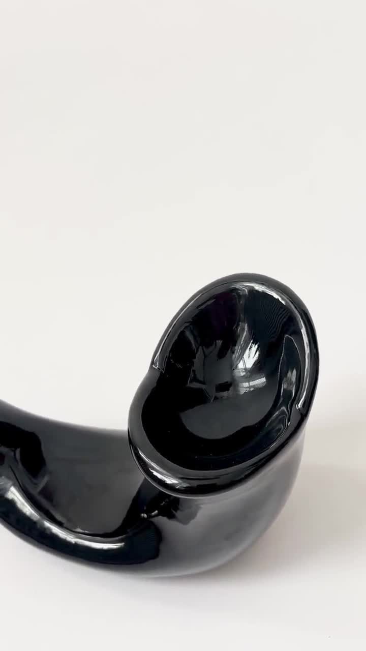 ミッドセンチュリーモダン 魚型 ヴィンテージ セラミック ブラック