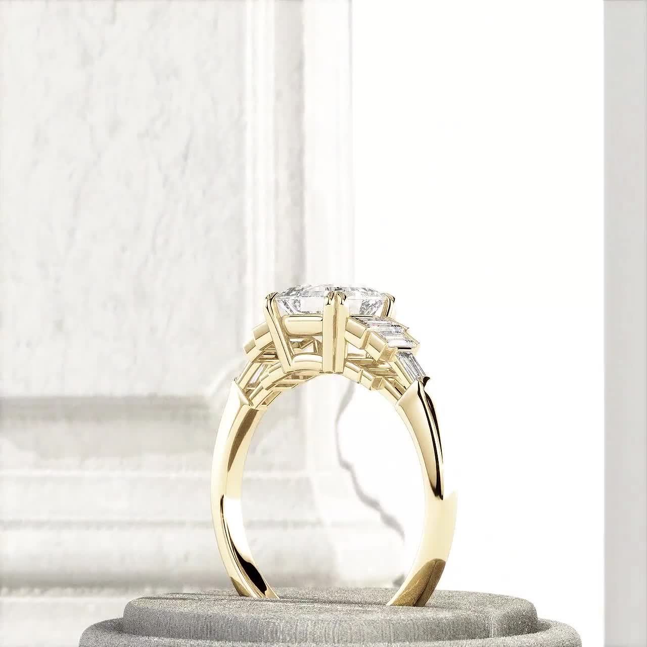 【正規品　 ASSCHER】0.48ct/0.39ct VVS2 D Asscher Cut VVS2 Diamonds | Ritani