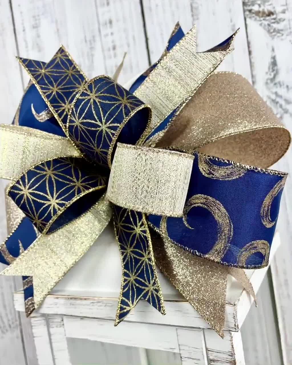 30 Pieces Large Gift Wrapping Pull Bows Ribbon Pull Bows Gift Bows for  Valentine's Day Xmas Holiday Decoration Baskets Gift Present(Gold)