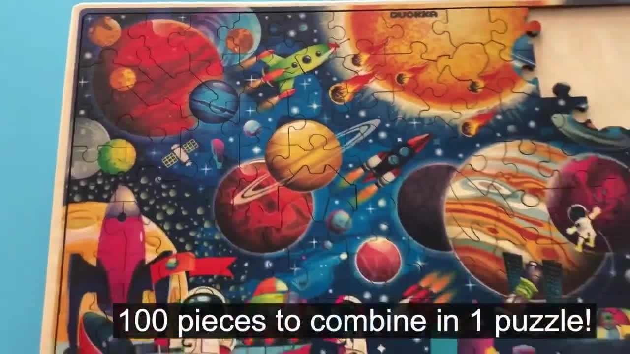 Puzzle Enfant 3 4 Ans by QUOKKA - 2 Jeux pour Fille et Garçon 5-6 - 100  Pieces Jouet Carte du Monde et Espace : : Jeux et Jouets