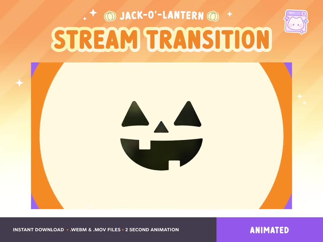 Animated Twitch Stinger Scene Transition Halloween Aesthetic - Etsy