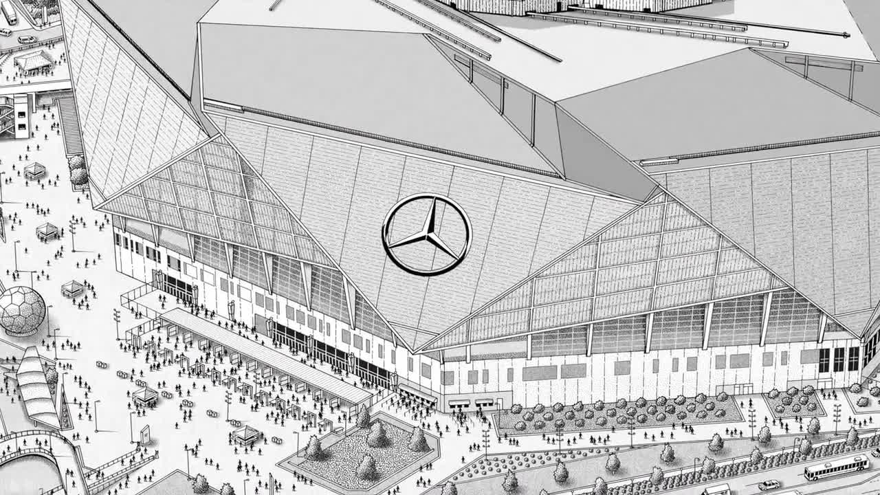 Mercedes-Benz Stadium (PC57-ATL 6128) - Stadium Postcards