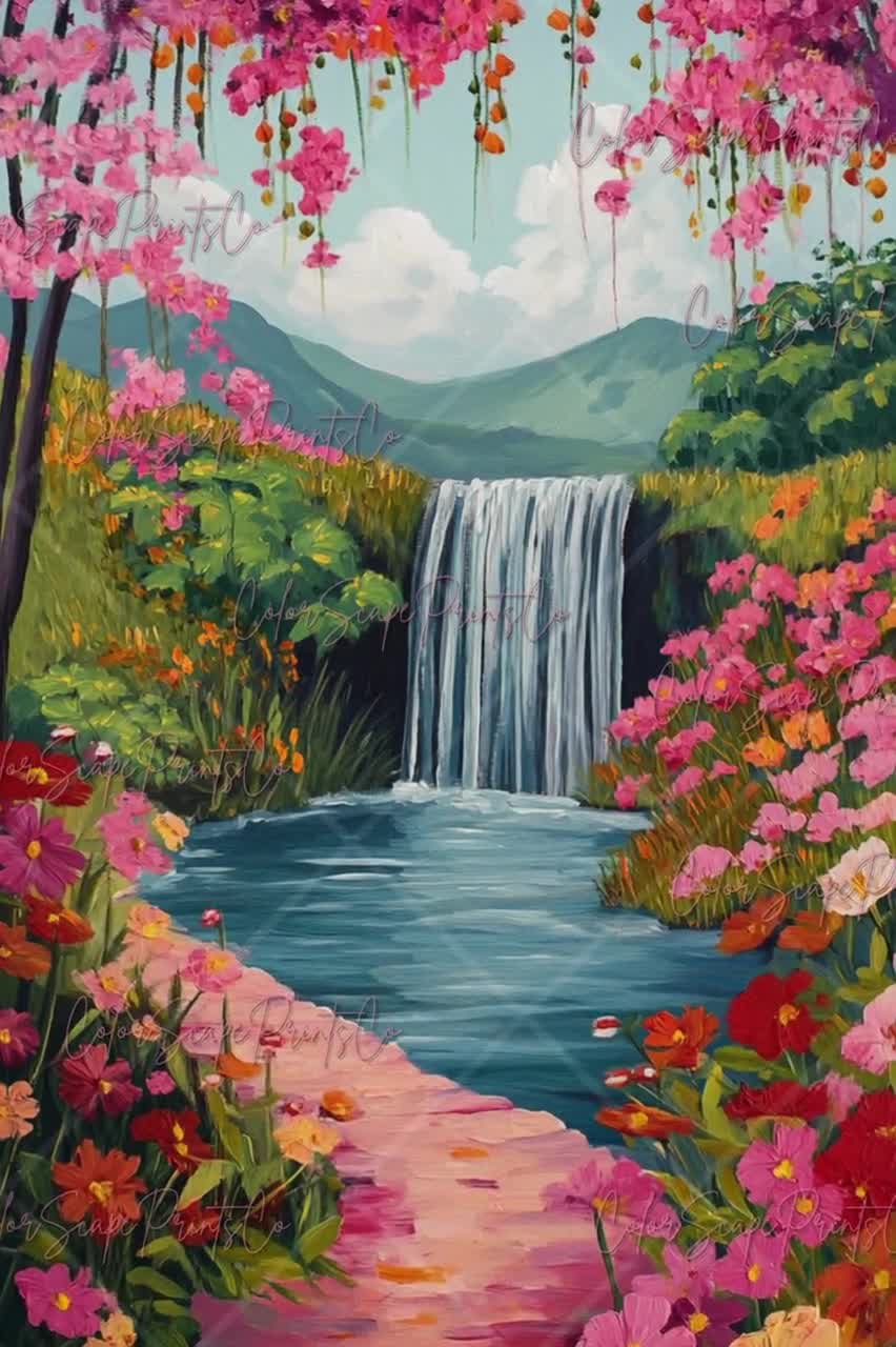 Flowerfall 風景画 Andrews Rive 【公式通販】