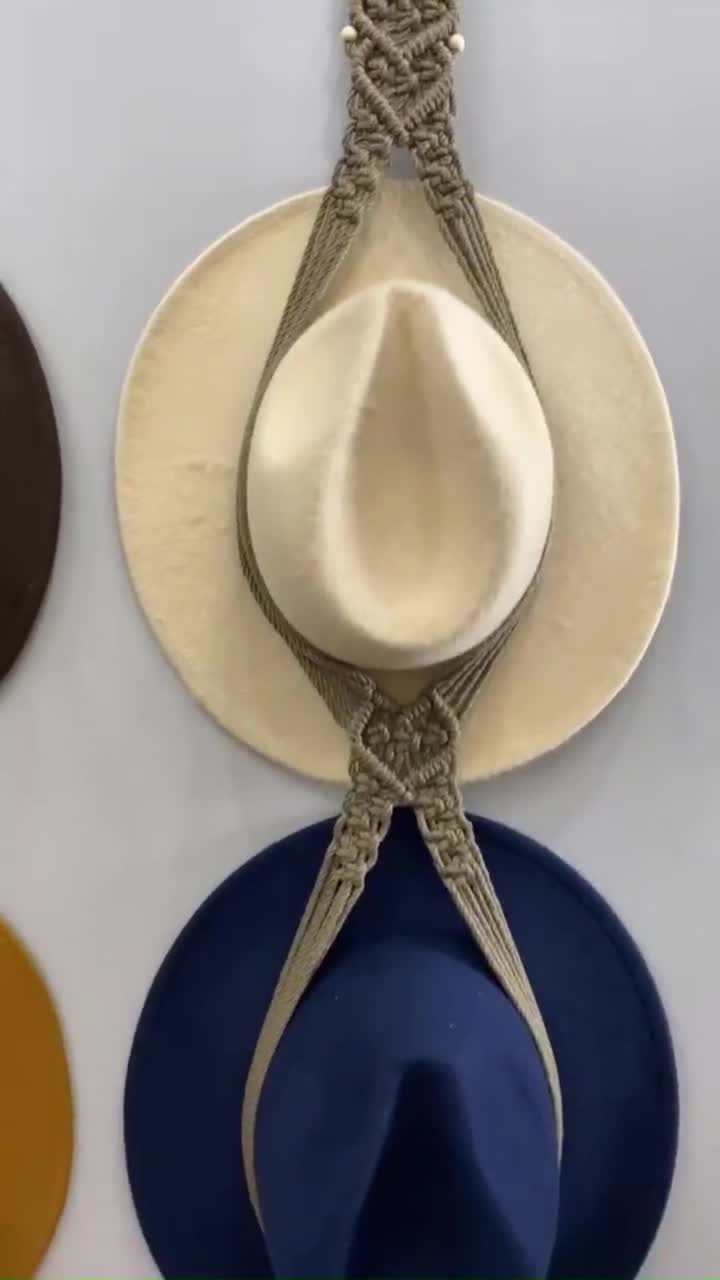Farmhouse Hat Hanger, Macrame Hat Holder, Fedora Hat Hanging, Boater Hat  Organization, Cowboy Hat Rack, Mother Day Gift -  Canada