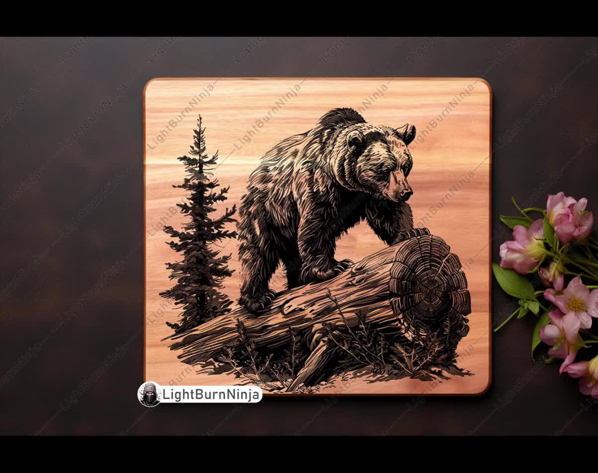 b*d様 warp and woof Original Grizzly Jack Mischief & Mayhem - Brown Bears - GNA Premium Print GNA Premium