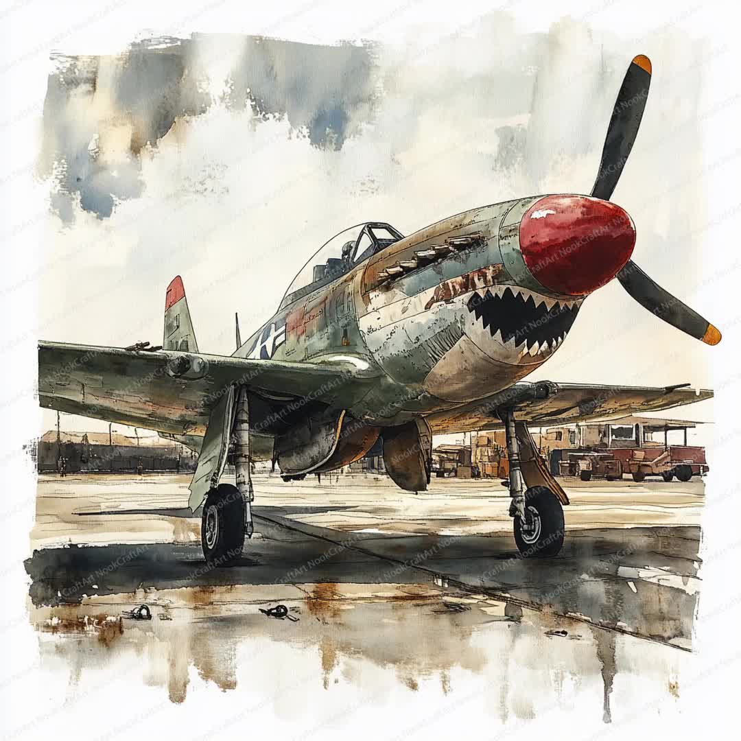 17 戦闘機サメのクリップアート | ビンテージ航空機のイラスト | 印刷