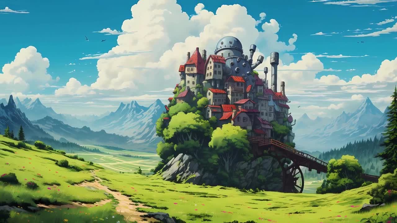 HOWL'S MOVINGCASTLE アクリルアート Howl's Moving Castle Framed Shadow Box Wall Art 12x16 Poster