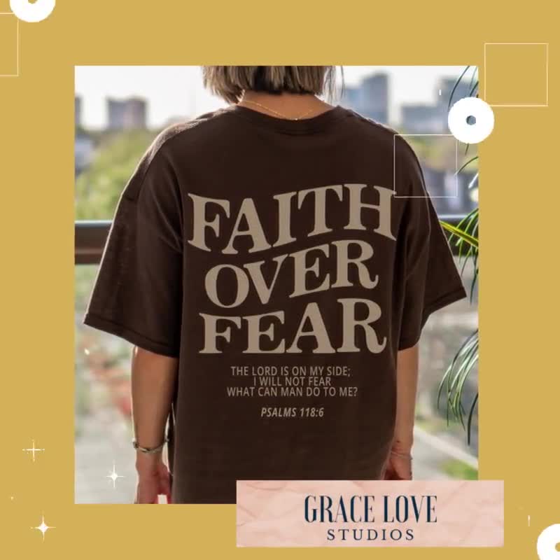 Faith Over Fear Christian Merch Christian Apparel Christian