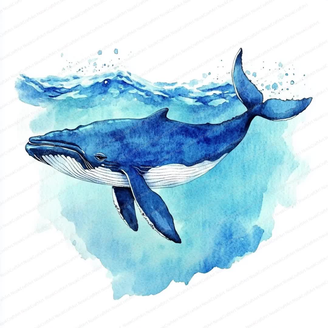16 海のクジラのクリップアート | クジラのイラスト | 印刷可能な