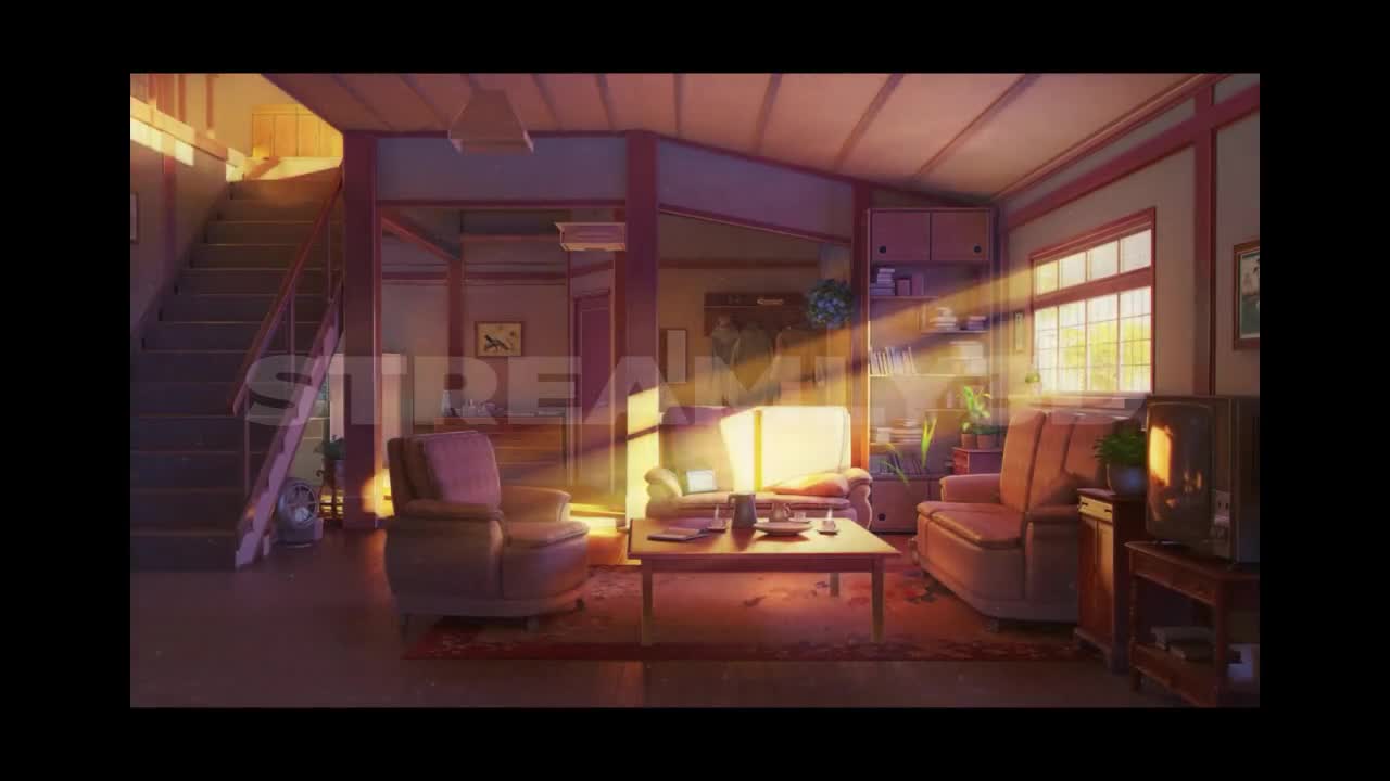 Anime background material-living room - Stock Illustration [100923229] -  PIXTA