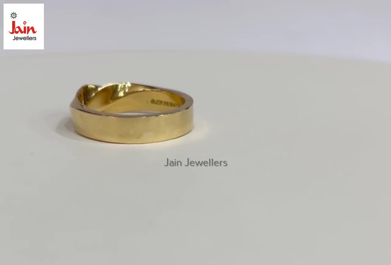 Anillo de banda Mobius de oro amarillo macizo de 18 quilates/22 quilates hecho a mano video poster
