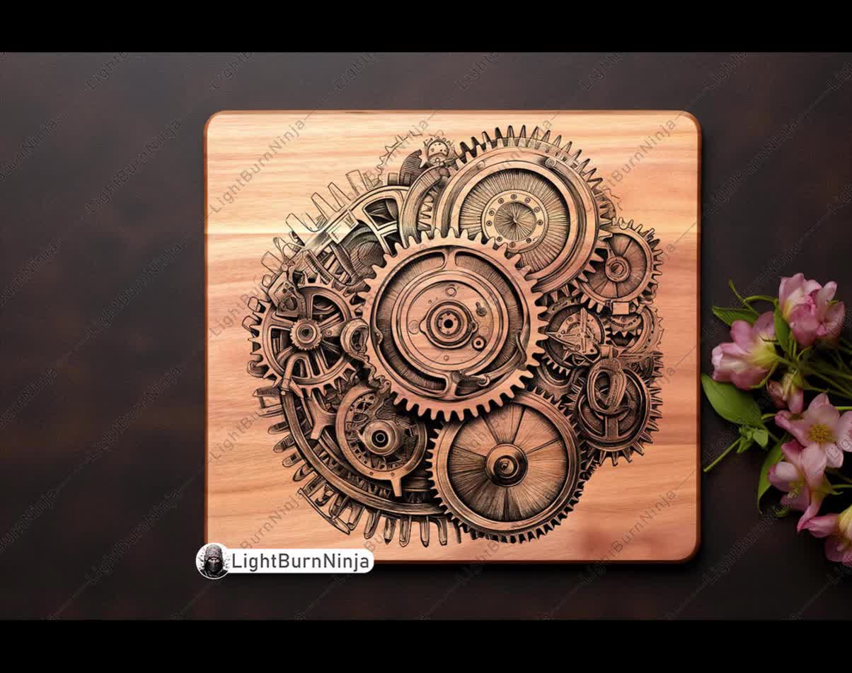 Steampunk Gear PNG Bundle | Industrial Mechanical Cogwheel Clipart