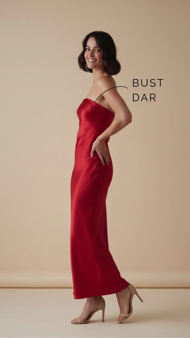 Strapless Slip Dress PDF Sewing Pattern | Sizes 4-16 (EU 34-46) | Two  Length Options | Instant Download