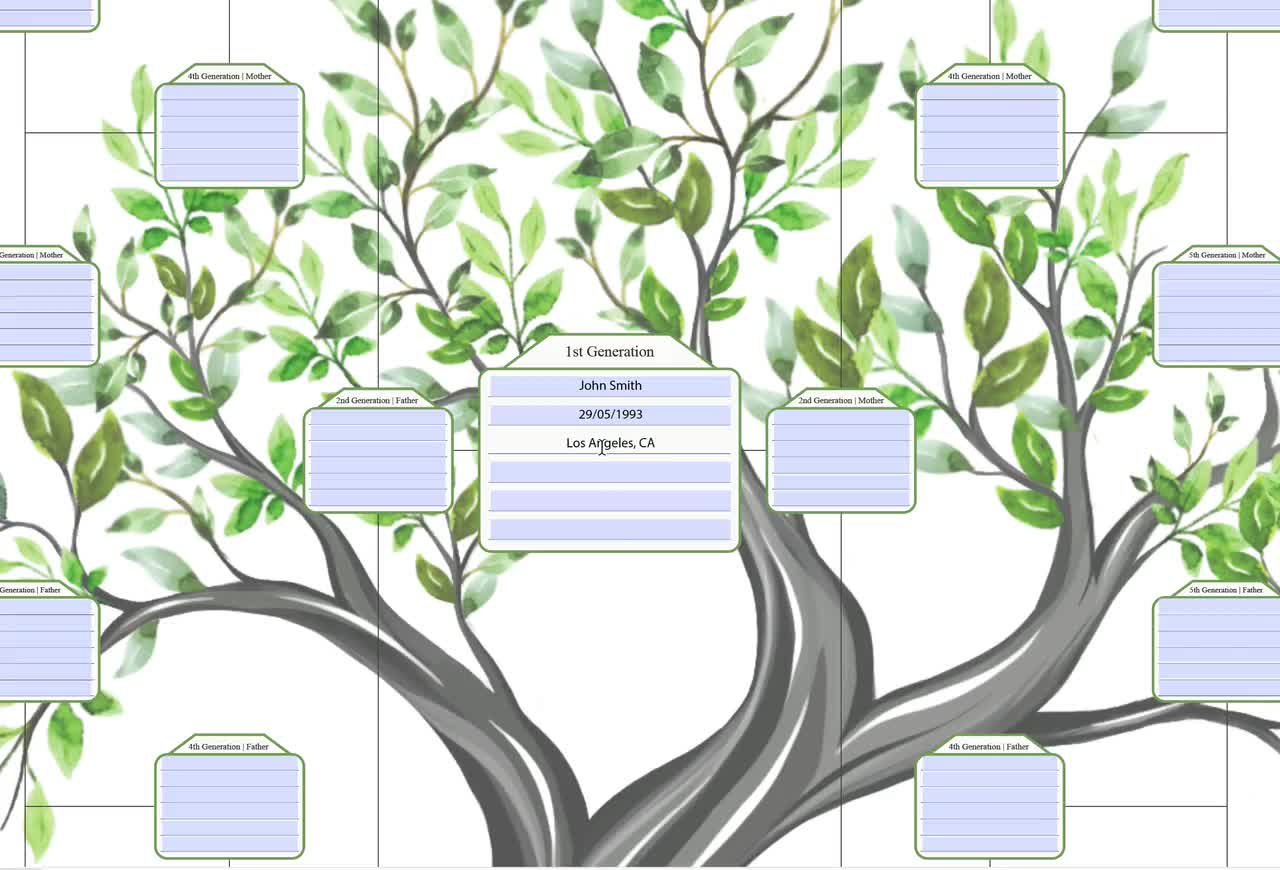 Simple Family Tree  Family Tree Template