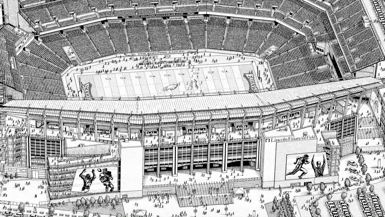 Philadelphia Eagles Photograph Lincoln Financial Field Black and White  Photography NFL Football Sports Stadium Print Eagles Fan Gift