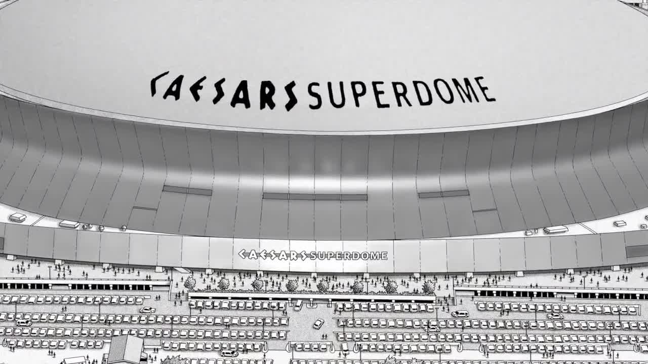 New Orleans Saints Art Caesars Superdome Art Print NO Saints 