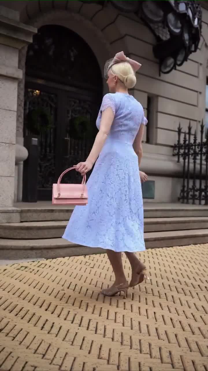 Light Blue Lace Rockabilly Dress ABIGAIL Lace Dress With Pearl Buttons Aline Dress Rockabilly Custom Made Light Blue Lace Rockabilly Dress ABIGAIL Lace Dress With Pearl Buttons Aline Dress Rockabilly Custom Made