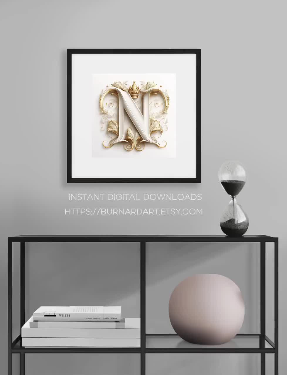 Initially Yours “A” Monogram Decal 3D Embossed Effect