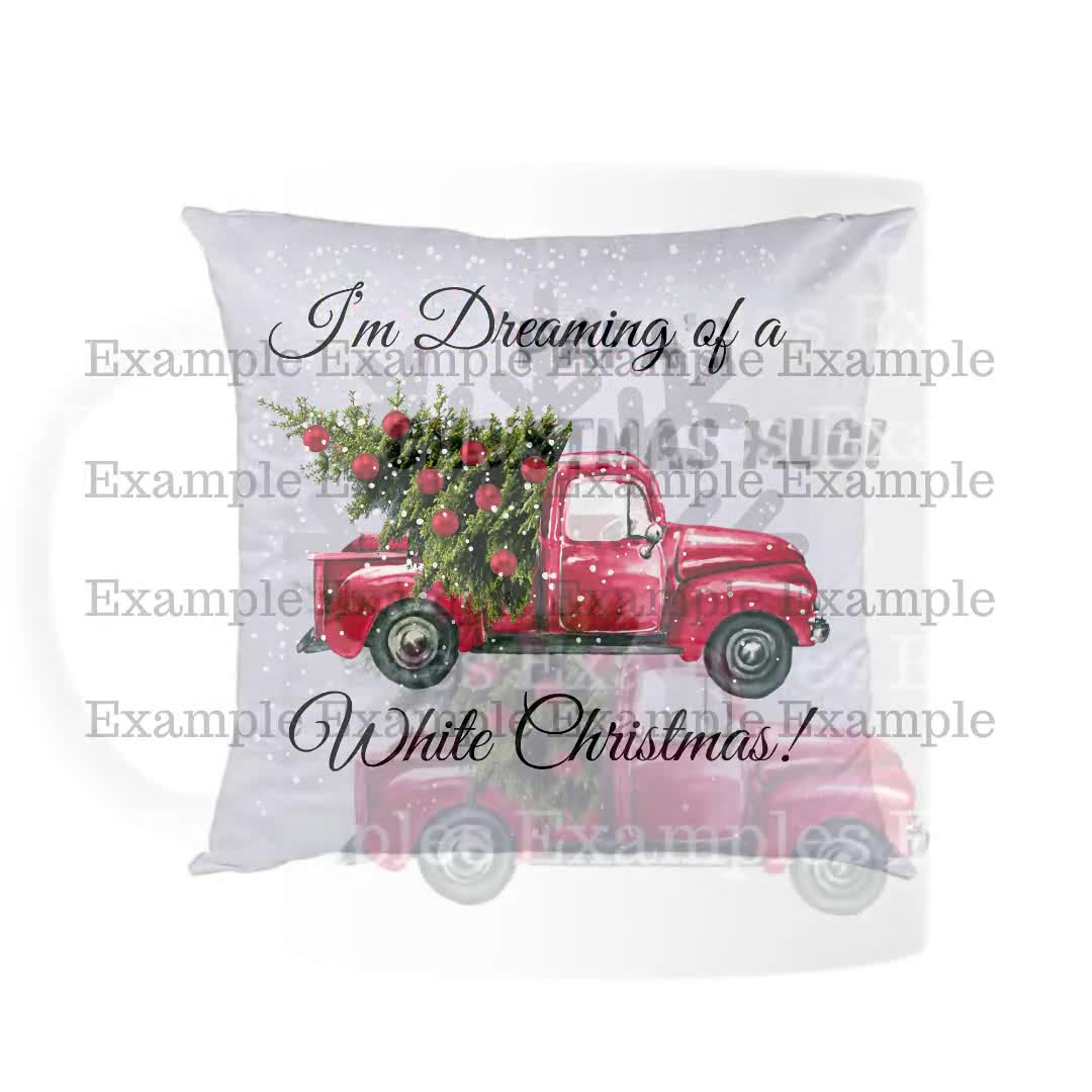 Digital PNG Red Truck with Christmas Tree 9x11 High Resolution and perfect  for Tees, pillows, ornaments, mugs with print resell rights