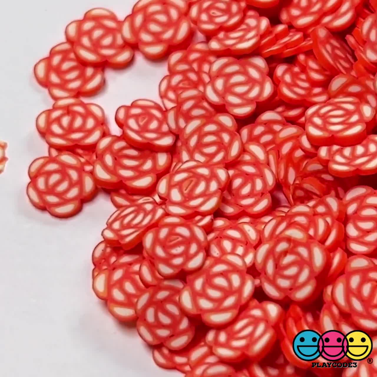 Valentine's Red Pink Mix Nonpareil Glass 1.9mm Beads Caviar Faux Sprin