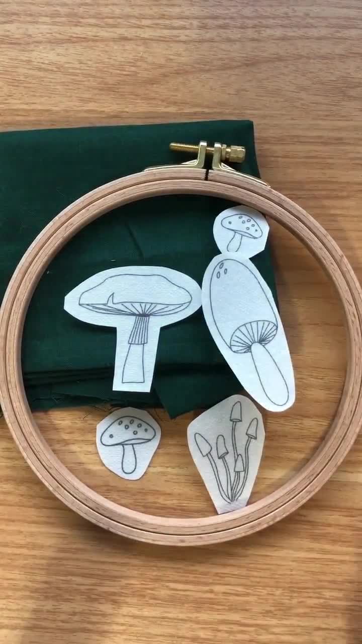 Mushrooms - Peel Stick and Stitch Hand Embroidery Patterns – MCreativeJ