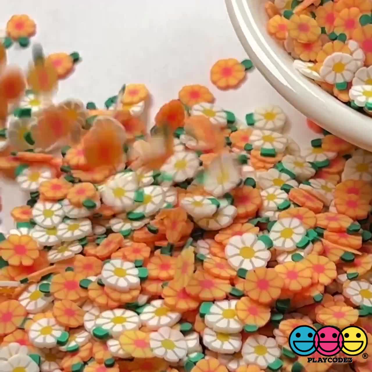 Flower Spring Flowers Daisies Mix Daisy Fimo Slices Fake Sprinkles Dec