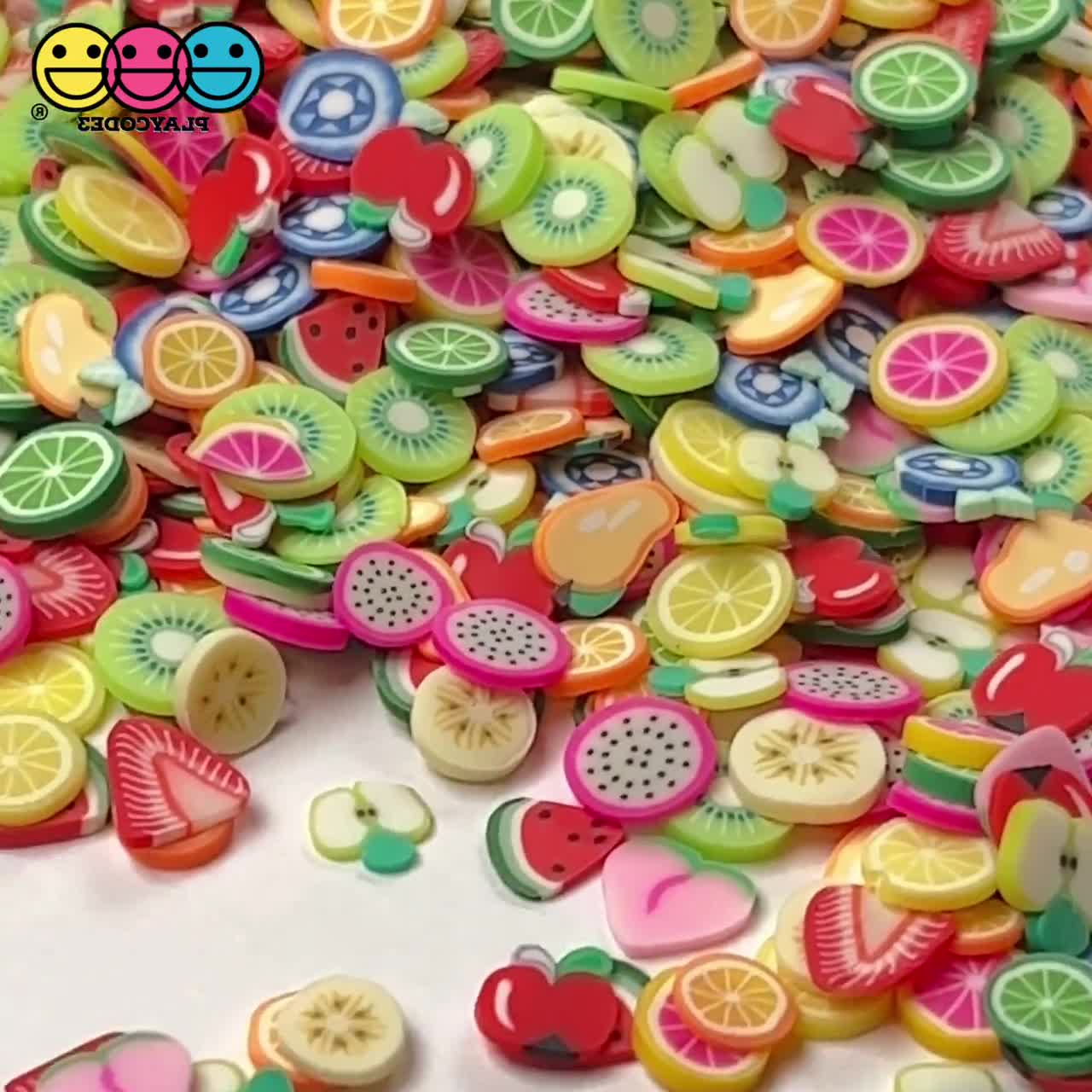 Fruit Mix Fake Clay Sprinkles Fruits Strawberry Banana Lemon Decoden J