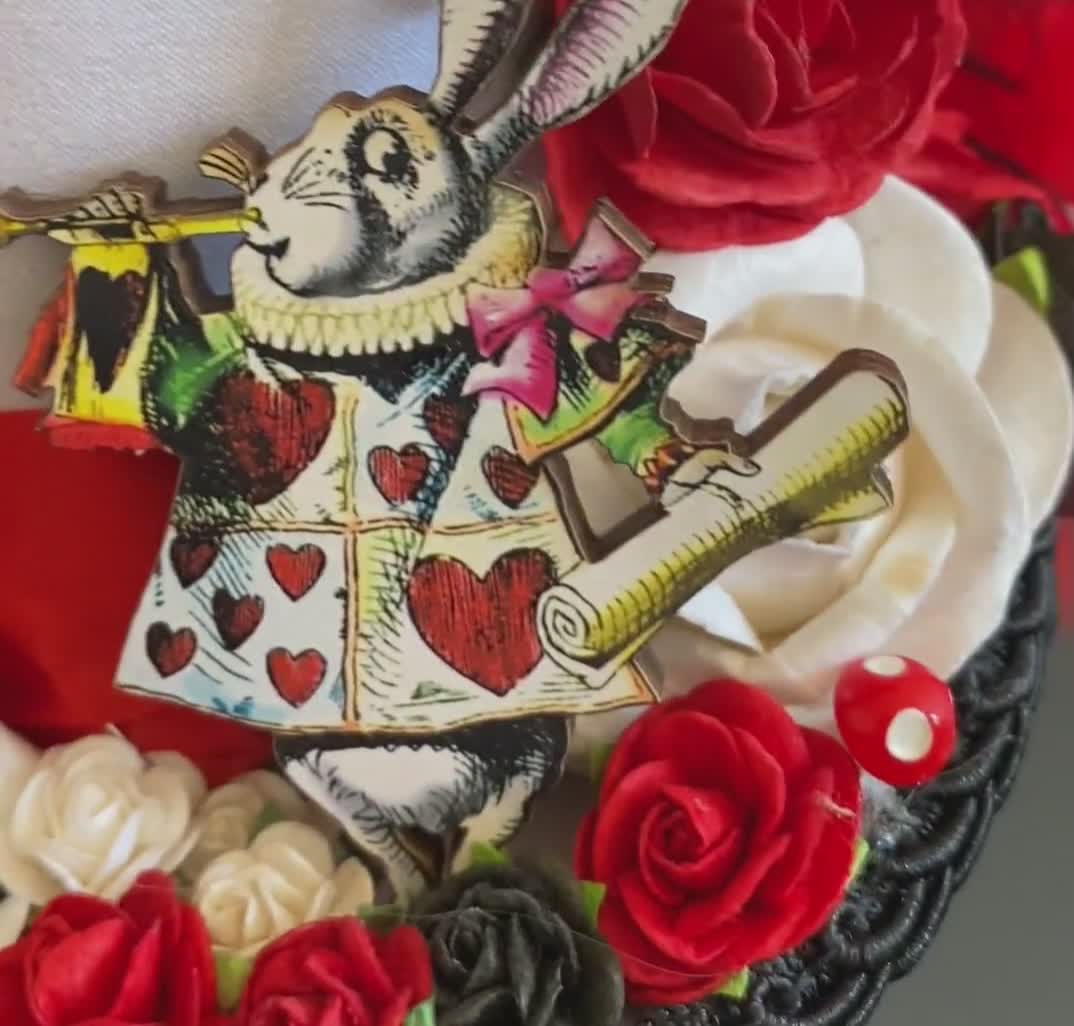 ミニシルクハット、白ウサギの帽子、不思議の国のアリスの帽子