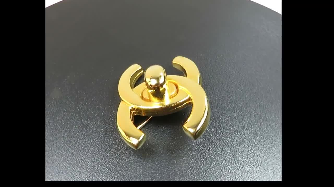 Authentic Vintage Chanel Brooch, Gilded With 24-carat Fine