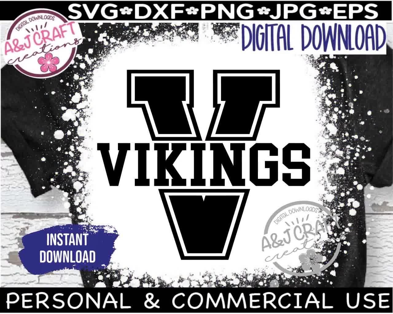 Vikings SVG Football SVG Viking Mom T-shirt Design Mascot 