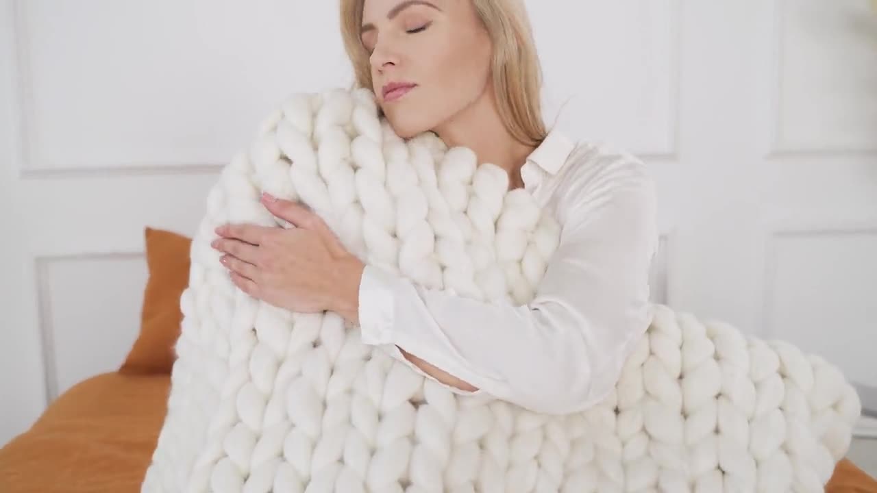 Super Chunky Knit Blanket, Chunky Knits, Merino Wool Blanket