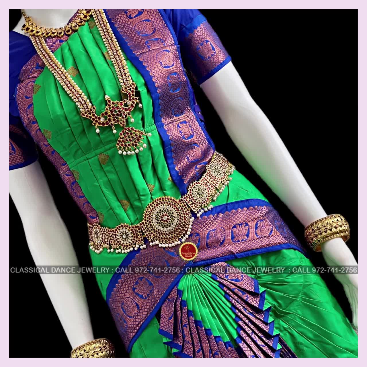 Bharatanatyam Trio - Set of 3 Art Prints. - Colored