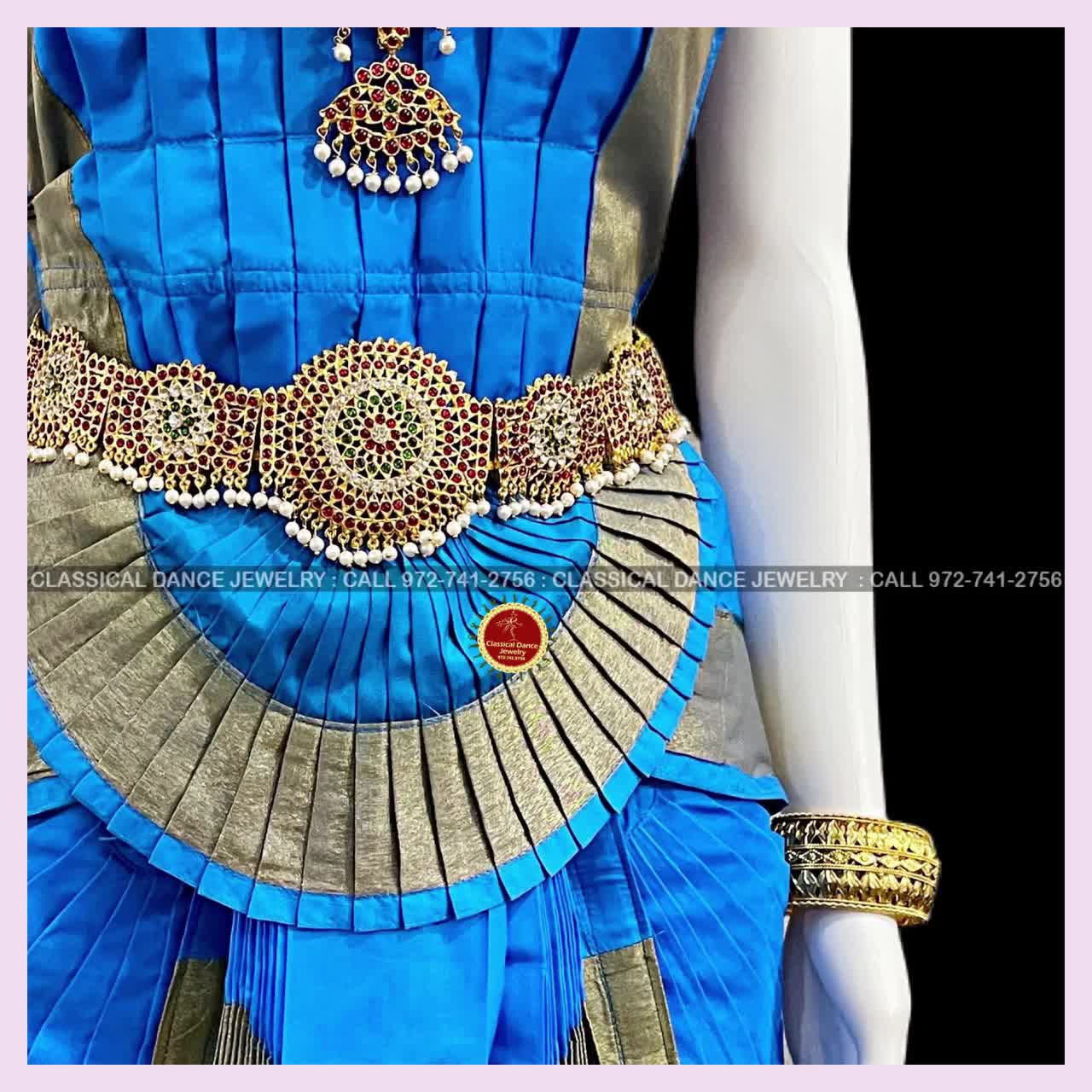 Buy Shri Kalaivani Costumes Women Royal Blue Raw Silk Bharatanatyam Dress  Online at Best Prices in India - JioMart.
