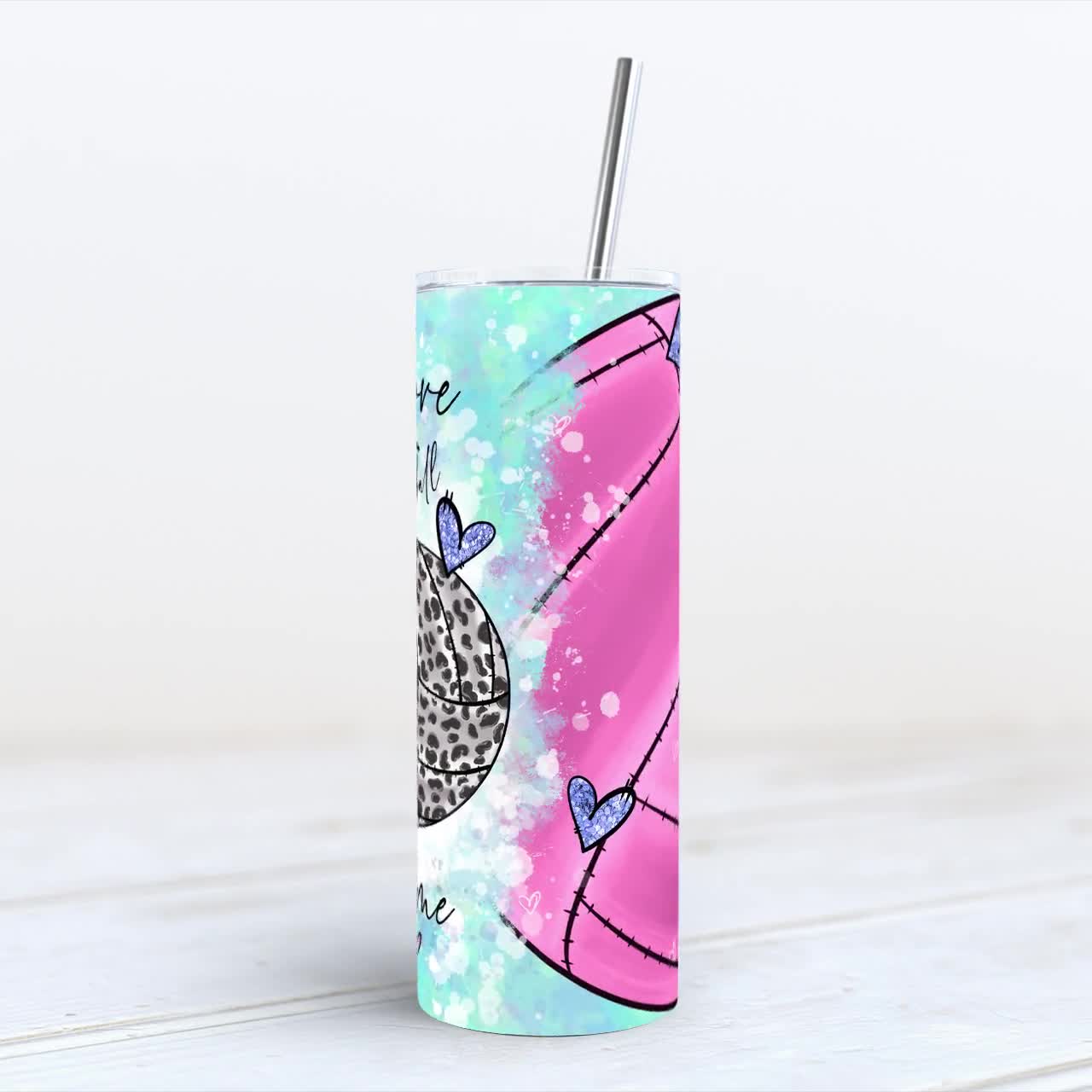 Blue Glitter Volleyball 20 oz Tumbler – Simply Sage Creations